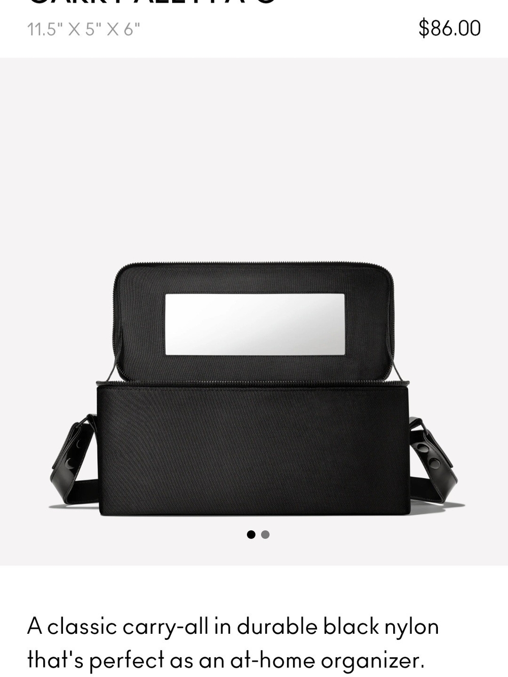 MAC Cosmetics Black Nylon Makeup Carry-All Organizer